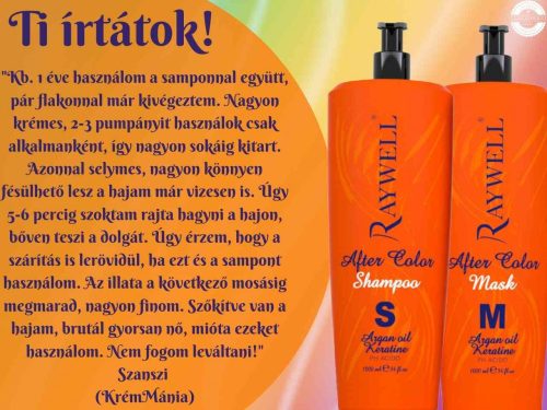 Raywell AfterColor Sampon -Festés utáni színrögzítő, záró, hajszínvédő, 10+10ml sampon és maszk minta
