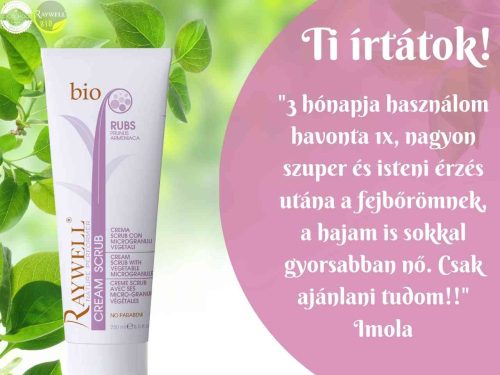 Raywell BIO RUBS – Előkészítő krémradír, fejbőr kezelésekhez 250 ml