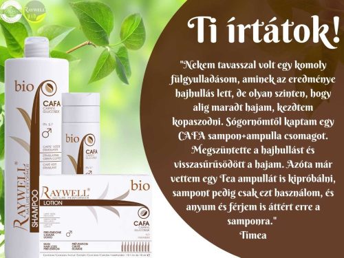 Raywell BIO CAFA – Hajnövesztő és hajhullás elleni ampulla, férfiaknak 1db ampulla 10ml