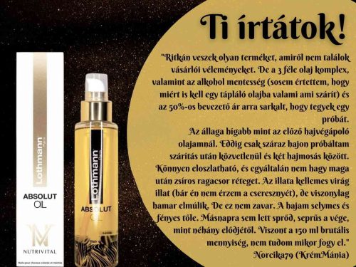 Lothmann Paris Abszolút Csodaolaj-Bestseller Termék 150ml