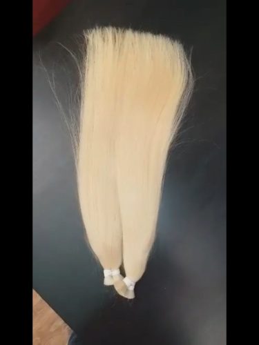 53-55cm, 100g, szőke, prémium minőségű haj