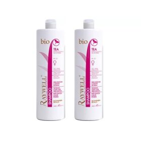   Raywell BIO TEA – Hajnövesztő és Hajhullás elleni sampon, Nőknek 2x1000 ml, a második 30% kedvezménnyel