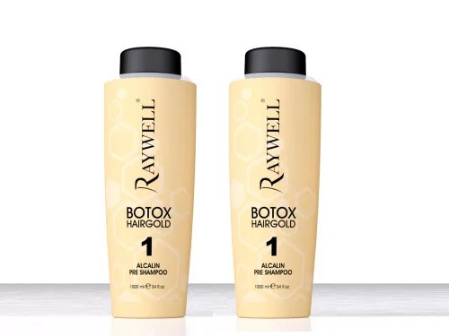 Raywell Hajbotulin Hairgold – Mélytisztító-előkészítő sampon 2x1000 ml a második 40% kedvezménnyel