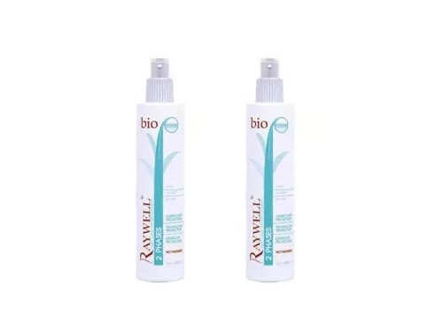 Raywell BIO 2Phases – Kétfázisú rekonstruáló és kifésülő spray hővédővel 2 db 250ml, a második 40% kedvezménnyel