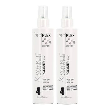   Raywell BIO Plex 4. Plex Polymer Spray – Szerekezet visszaállító, keratinnal, hővédő és savasító 2 db, a második 50% kedvezménnyel