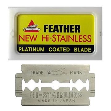   Feather New Hi-Stainless Platinum Coated DE Blades borotvavpenge (10db/csom)