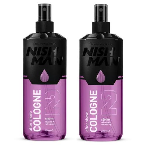Nish Man After Shave Lotion Cologne 02 Storm borotválkozás utáni folyadék 2x  400ml 2 db A második 30% engedménnyel