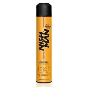   Nish Man Pro Styling Hair Spray (04) Extra Strong Hold hajlakk 400ml