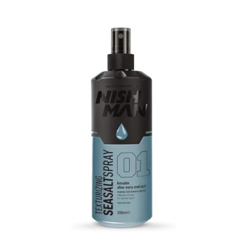 Nish Man Texturizing Sea Salt tengeri sós beszárító spray (Keratin & Aloe Vera) 200ml