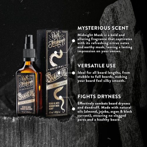 Dick Johnson Original Snake Oil Midnight Musk szakállolaj 50ml