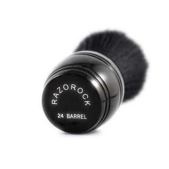 RazoRock 24 Barrel Shaving Brush - With Tuxedo Plissoft Synthetic Knot borotvapamacs
