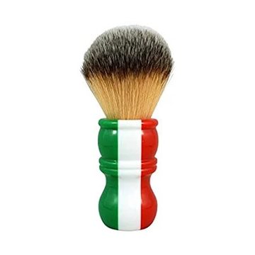   RazoRock Italian Barber Tri-Color Plissoft Synthetic Shaving Brush - 24mm Knot borotvapamacs