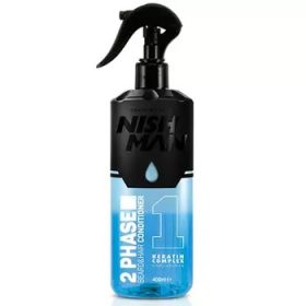   Nish Man 2 Phase szakáll és haj kondicionáló Keratin Complex (01) 400ml (szalon kiszerelés)
