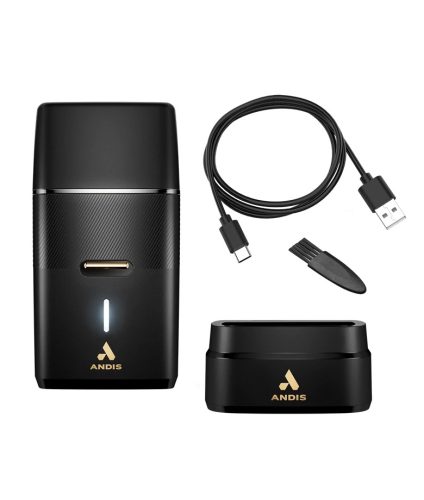 Andis ProFoil Plus II Titanium Foil Shaver Cord/Cordless (Black Chrome) villanyborotva