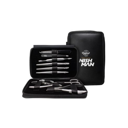 Nish Man Nail Tools - Silver manikür készlet (10 darabos)