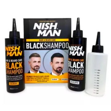   Nish Man - Black haj és szakáll színező szett (200ml+200ml)