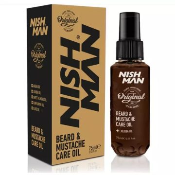   Nish Man Beard & Mustache szakáll és bajusz kondicionáló olaj 75ml