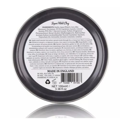 Dapper Dan Ultra Matte Super Hold Clay hajformázó 100ml