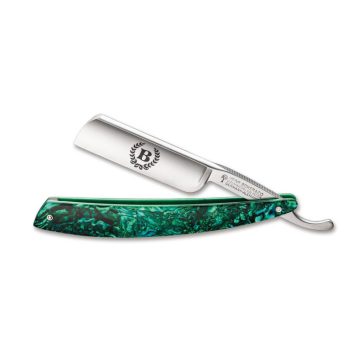   Böker Solingen Straight Razor Abalone Green Carbon Steel 6/8 borotva