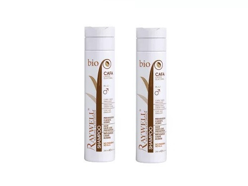 Raywell BIO CAFA – Hajnövesztő és Hajhullás elleni sampon, Férfiaknak, 2x250ml a második 50% engedménnyel