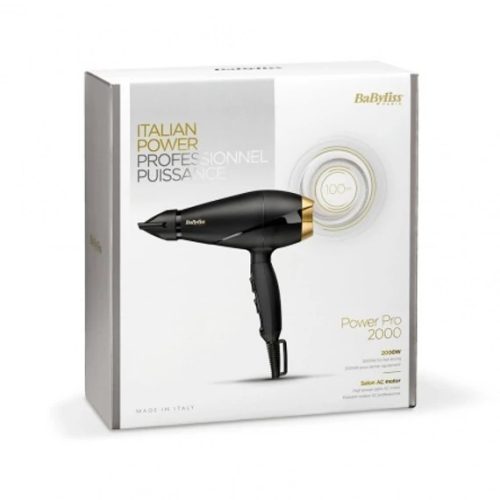 BaByliss Power Pro 2000W Black/Gold hajszárító